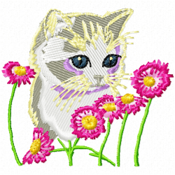 Cats Embroidery Design 10 Cats Embroidery Design 10